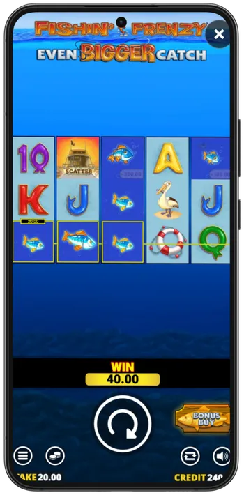 Spielwalzen im Fishin Frenzy Even Bigger Catch Slot
